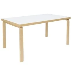 Artek Aalto Table 82A, Birch - White