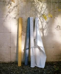 Artek Rivi Cotton Fabric, 150 X 300 Cm, Mustard - White 10 Artek Rivi Cotton Fabric, 150 X 300 Cm, Mustard - White -Artek Artek Bouroullec Rivi Fabric Photo Zara Pfeifer