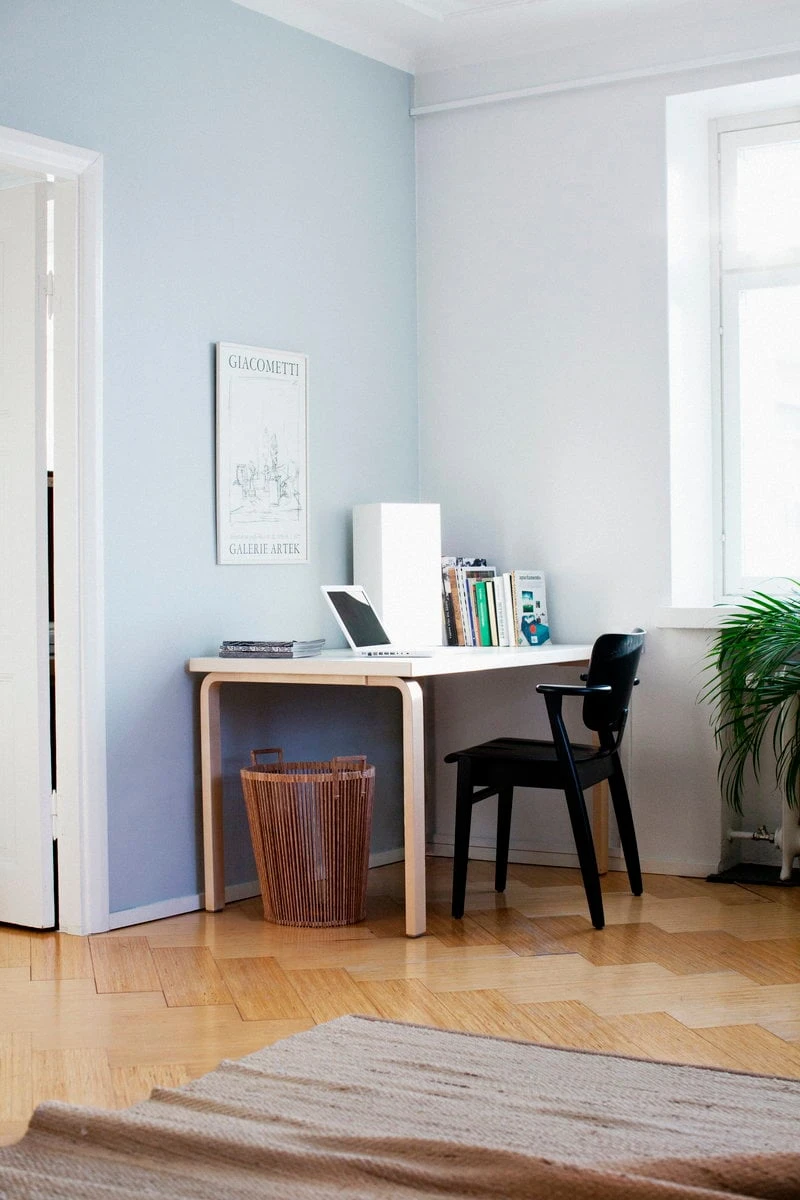 Artek Domus Chair, Black Stained Birch - Black Leather 3 Artek Domus Chair, Black Stained Birch - Black Leather - Image 3