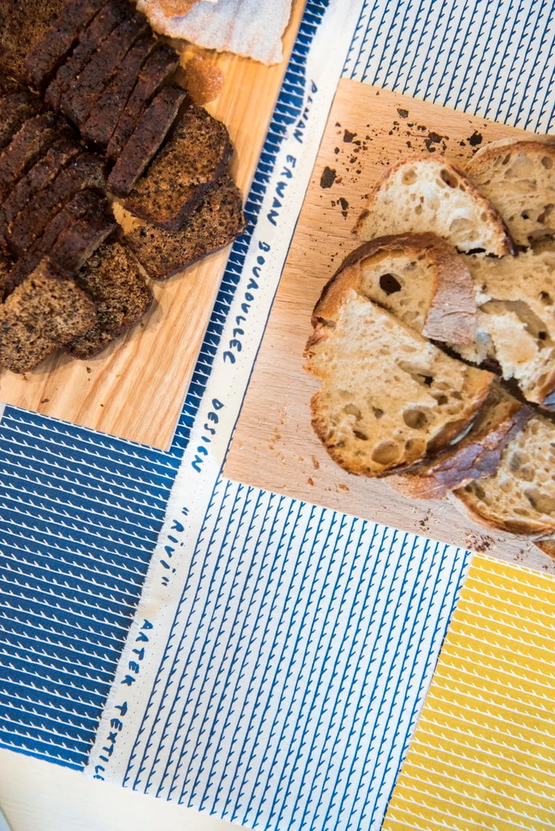 Artek Rivi Cotton Fabric, 150 X 300 Cm, Mustard - White 6 Artek Rivi Cotton Fabric, 150 X 300 Cm, Mustard - White - Image 6