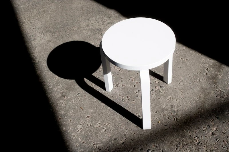Artek Aalto Stool 60, Lacquered White 3 Artek Aalto Stool 60, Lacquered White - Image 3