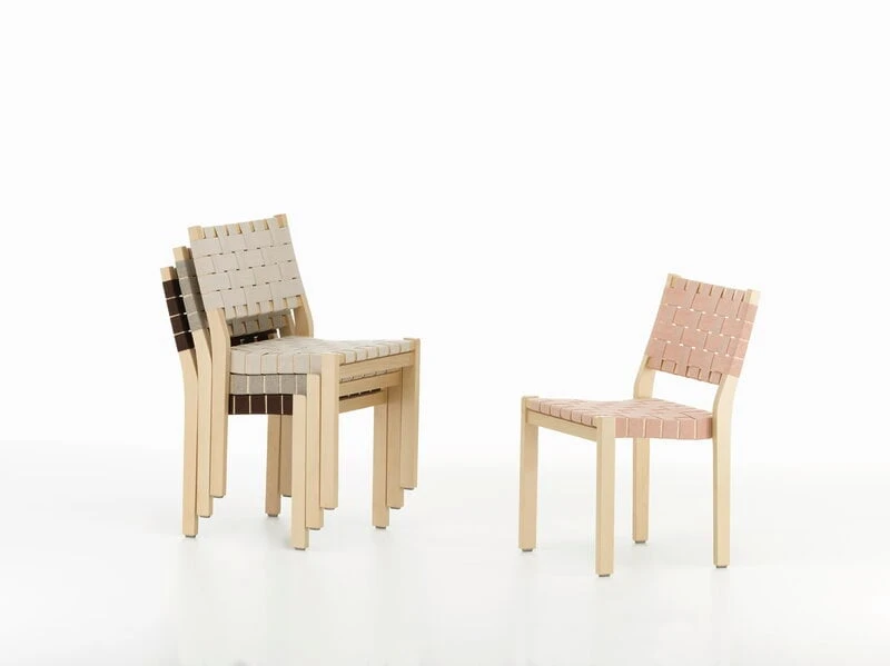 Artek Aalto Chair 611, Birch - Natural/white Webbing 6 Artek Aalto Chair 611, Birch - Natural/white Webbing - Image 6