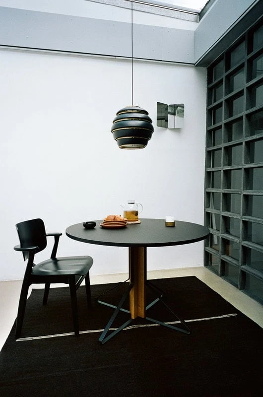 Artek Domus Chair, Black Stained Birch - Black Leather 5 Artek Domus Chair, Black Stained Birch - Black Leather - Image 5
